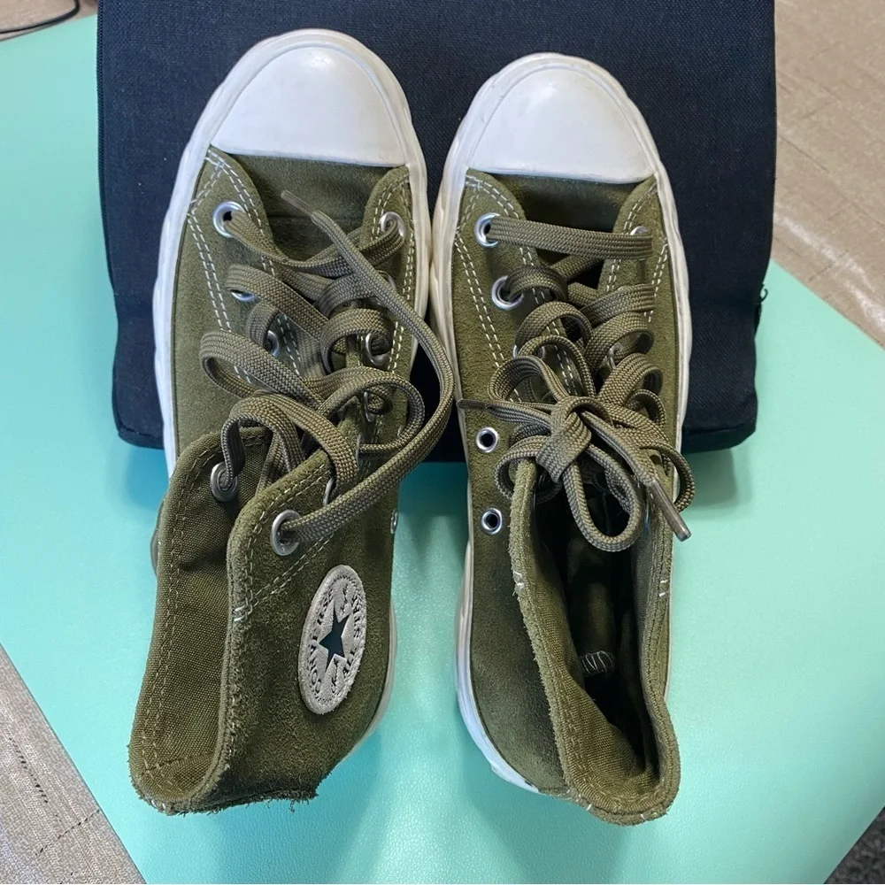 Converse Chuck Taylor All Star Lift Platform Moss Green Sneakers Size 5.5